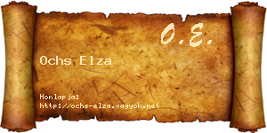 Ochs Elza névjegykártya